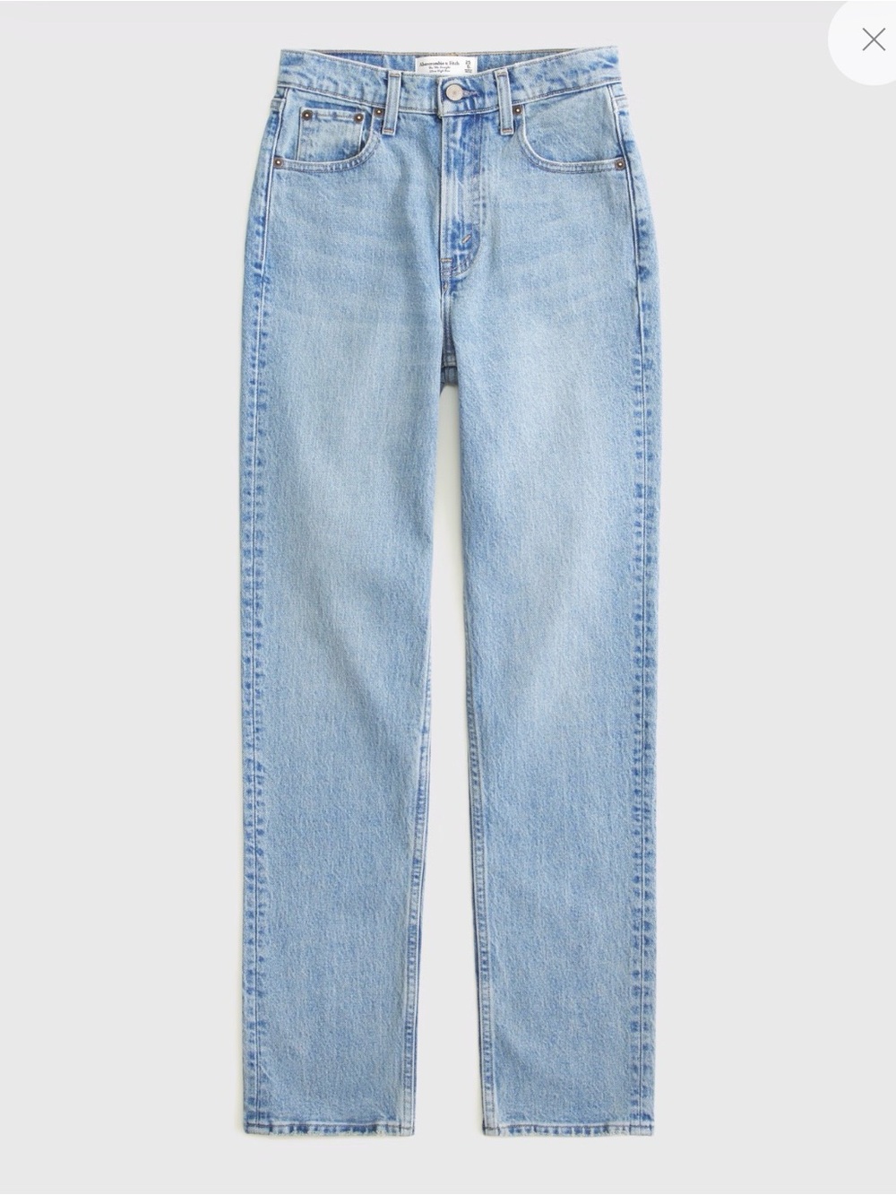 Abercrombie & Fitch Light Wash the 90s Straight Ultra High Rise Jeans 14
